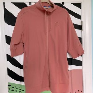 Adidas short sleeve zipper jacket